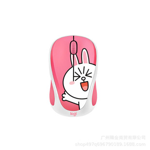 罗技line friends 无线鼠标女生可爱卡通鼠标笔记本台式办公家用