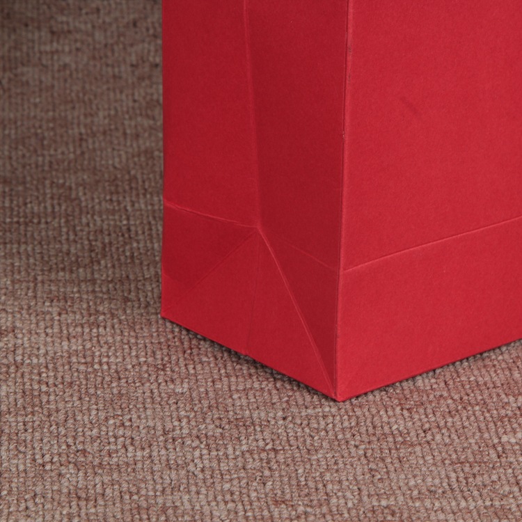 厂家红色高档手提袋牛皮纸服装购物纸袋定做包装礼品袋印刷logo