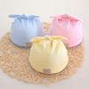 純棉嬰兒帽 薄款單層寶寶胎帽 素色全棉男女兒童帽子可貼牌加工