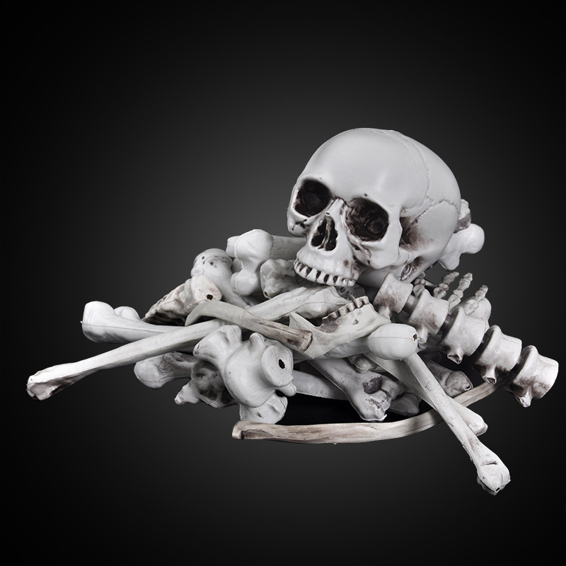 万圣节道具骷髅骨头包成人塑料骷髅散骨28件酒吧鬼屋密室逃脱装饰