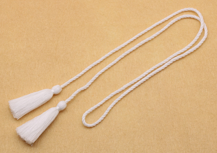 77cm流苏绳可定制女装绳流苏 双头涤纶服装腰带流苏 穗子