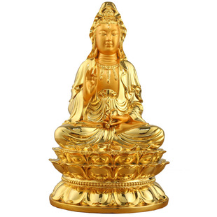 观音菩萨摆件金色大号招财保平安风水摆设佛像厂家直销批发工艺品