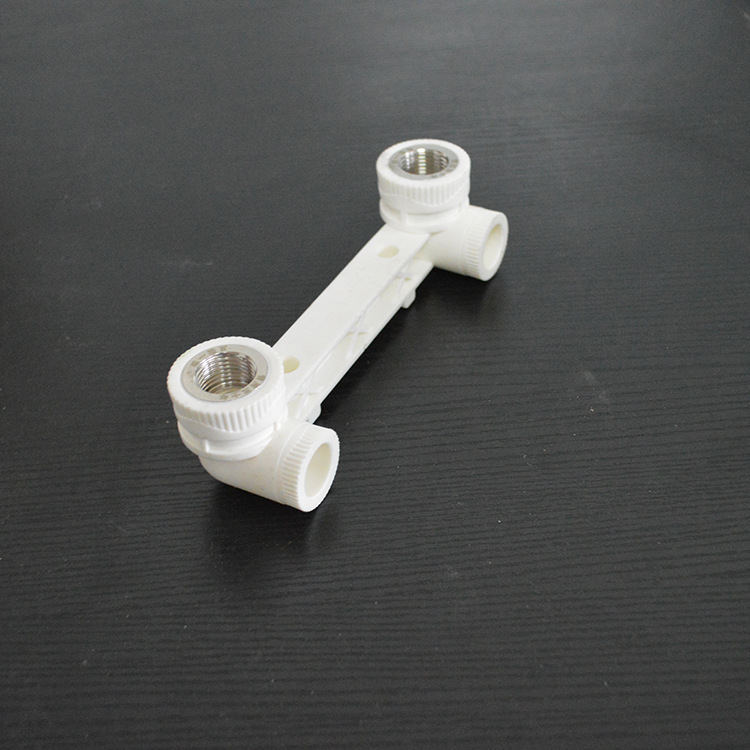 ppr20双联内牙弯头水管配件花洒专用水暖太阳能连体弯头国标