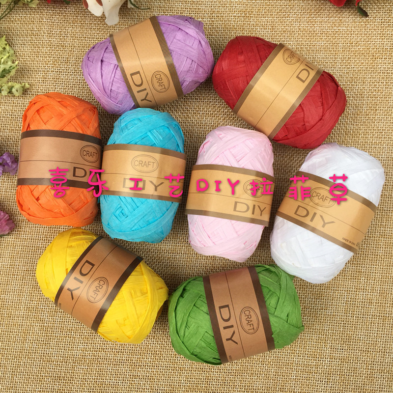 10 M Exquisite Raffia Roll Tie Rope 4cm Wide Colorful DIY Decorative Material