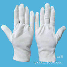 生产销售全棉作业手套 白色精品加厚汗布手套  白色礼仪手套
