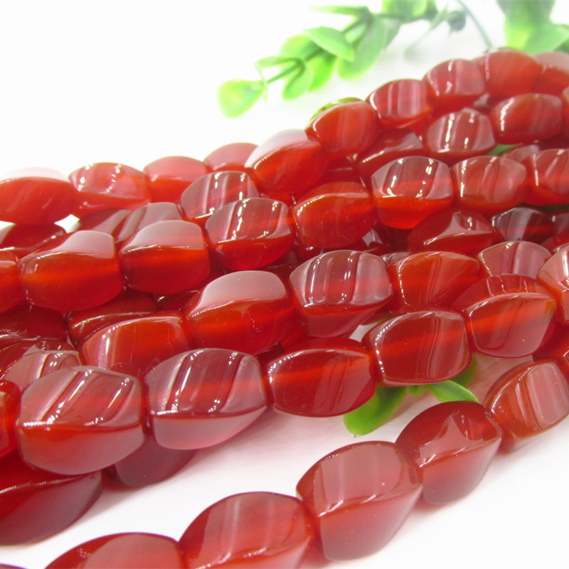 绿东陵玉 天然戈壁玉 金丝玉 红玛瑙扭珠散珠批发 diy饰品配件