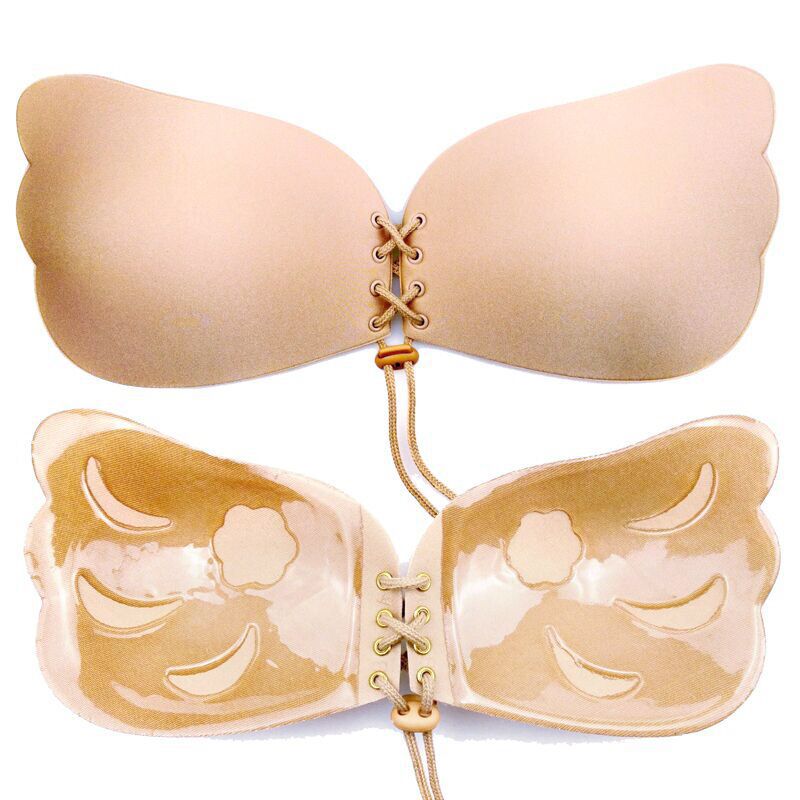 拉拉女神拉绳隐形内衣胸罩天使之翼隐形文胸硅胶