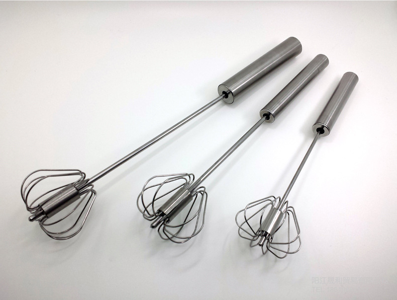 不锈钢半自动打蛋器 鸡蛋奶油搅拌棒 家用手动按压式旋转搅拌器