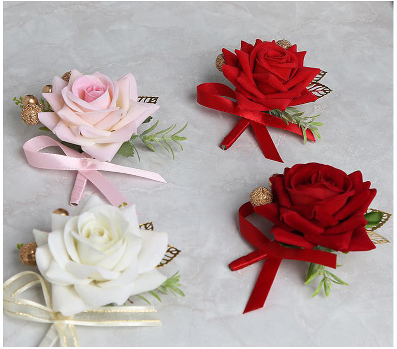 胸花结婚用品欧式新朗新娘唯美婚庆胸花一套欧式时尚伴郎伴娘胸花