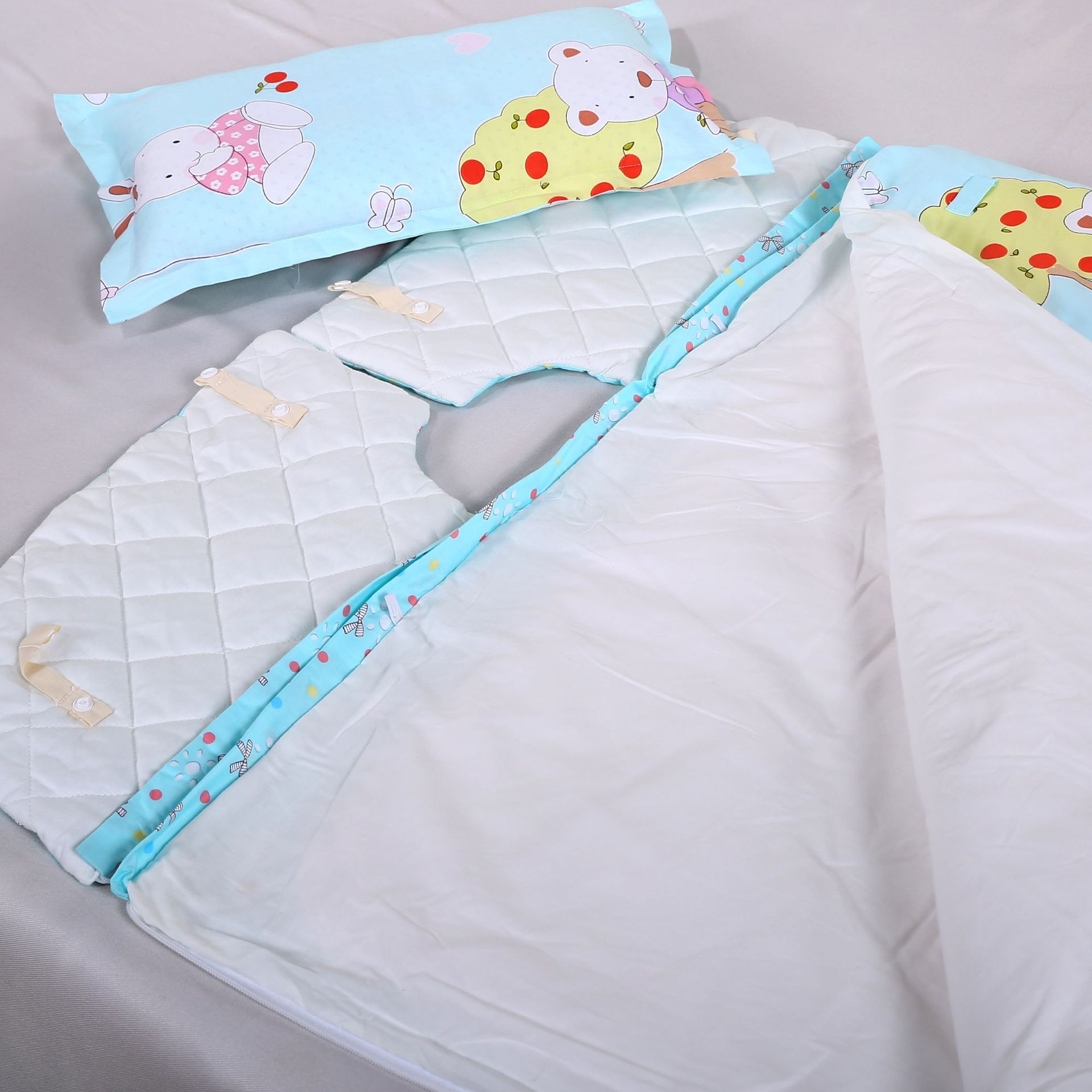 睡袋全棉儿童婴儿防踢被被式厚薄双胆棉花睡袋春夏秋冬空调房防凉
