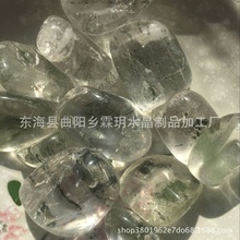 天然大颗绿幽灵滚石水晶碎石 消磁石 鱼缸石 装潢用品 厂家直销