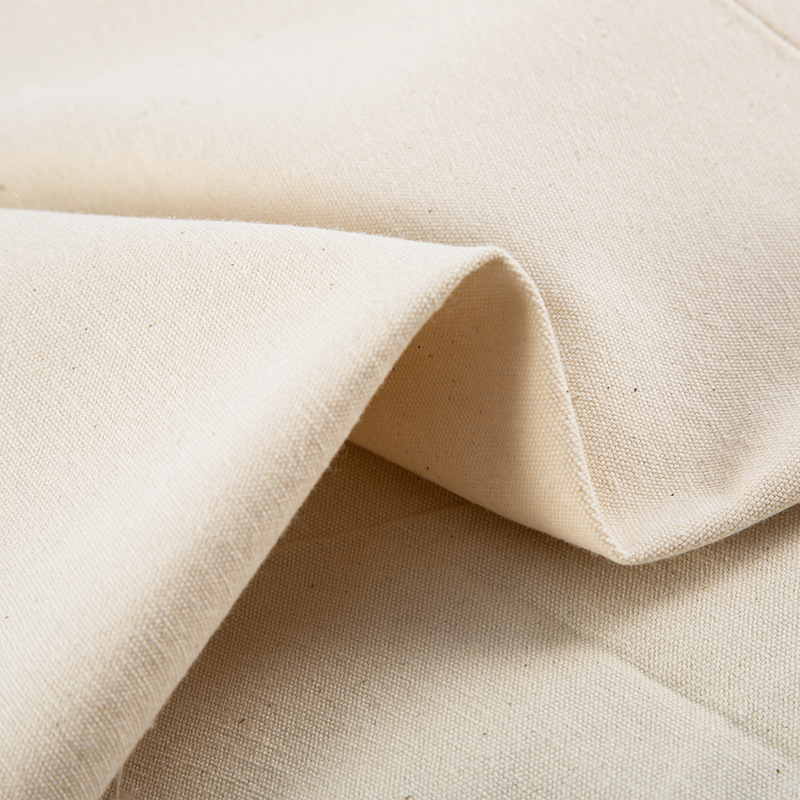 21s纯棉平纹帆布手袋布料8安帆布全棉箱包白坯布面料纯棉布现货