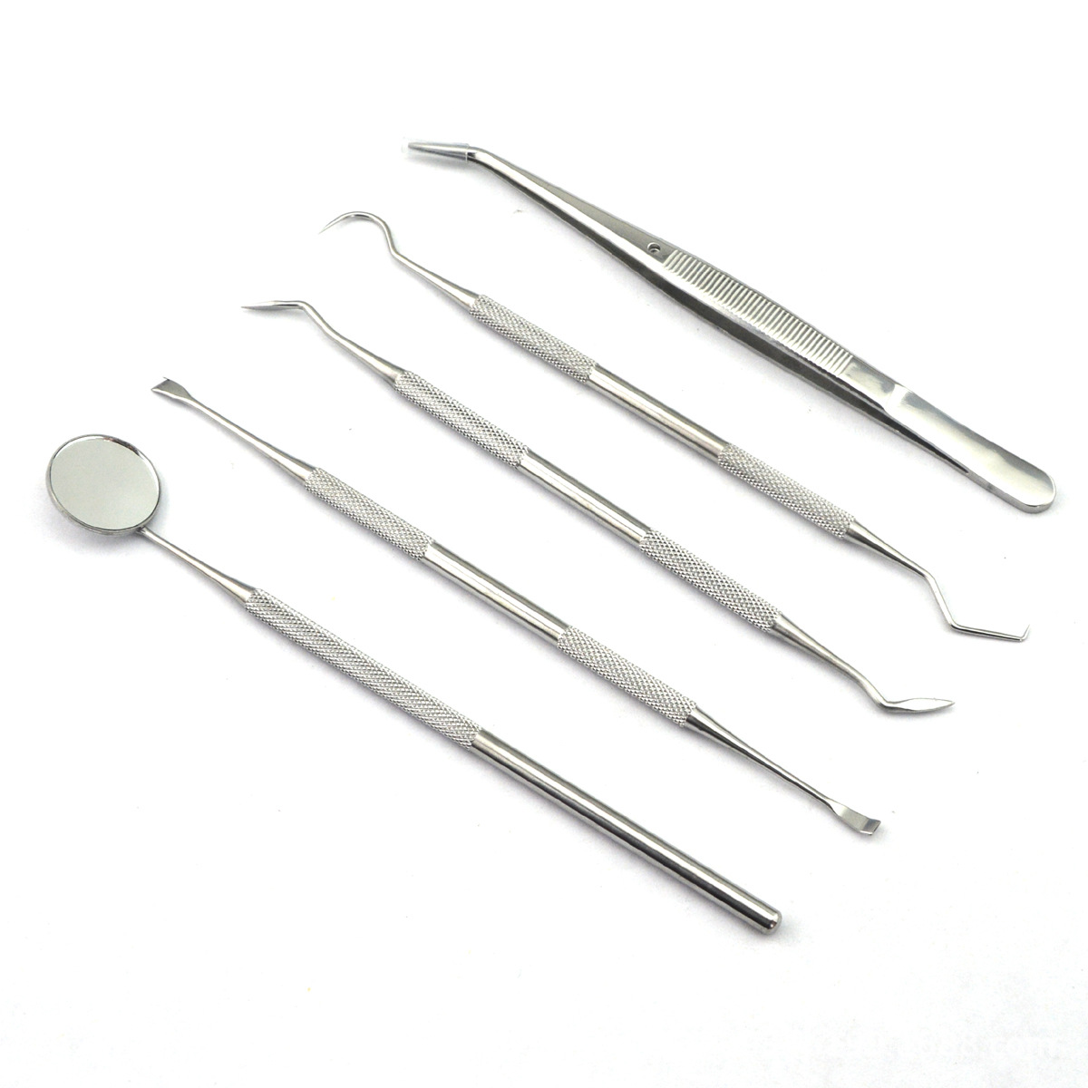 牙科工具5件套装 口腔护理工具 牙科探针 牙科镜 牙结石工具