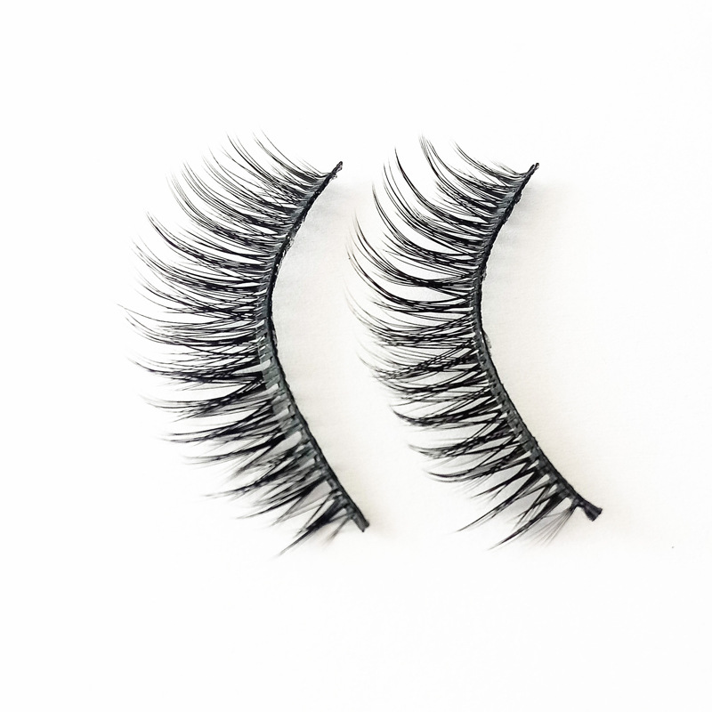 3dt33假睫毛自然纤长卷翘款化纤放大眼睛眼睫毛五对装厂家批发_平度市