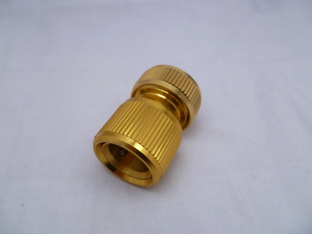 铝镀铜通水接头 4分通水快接洗车水枪快速接头 水管铝通水接头