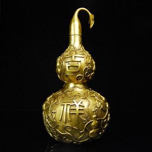 纯铜葫芦风水摆件 吉祥如意招财风水葫芦家居客厅装饰品摆设