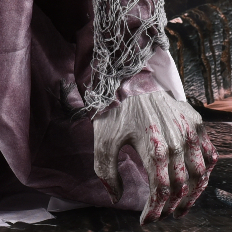 万圣节新款手臂摇摆鬼摆件大型丧尸鬼屋密室逃脱恐怖电动道具批发