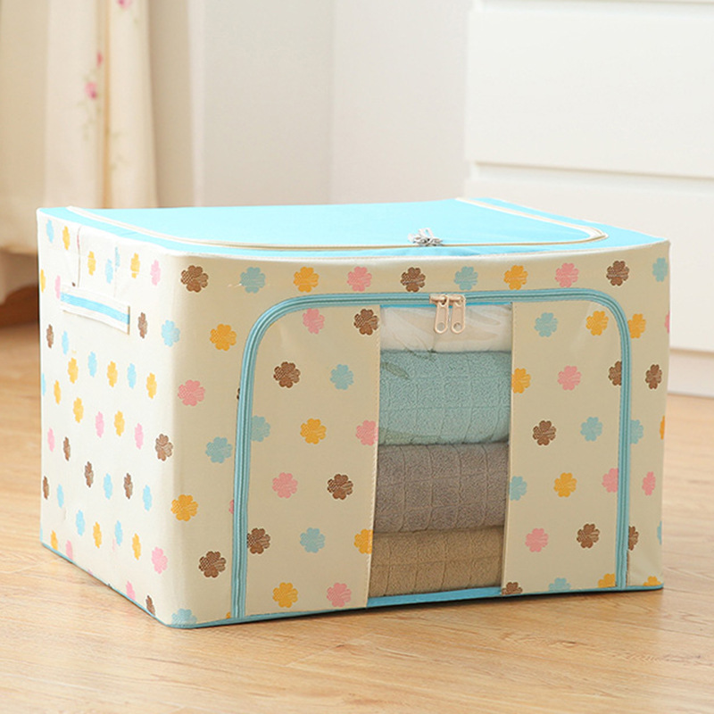 Household Wardrobe Folding Storage Box Clothes Storage Box Fabric Clothing Quilt Oversized Toy Storage Box Wholesale