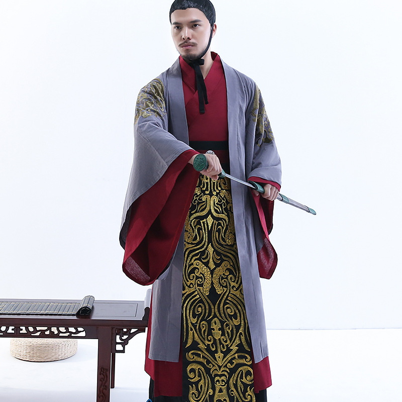 汉服官服大臣宰相臣子男士服装现货批发三国春秋战国演出服装