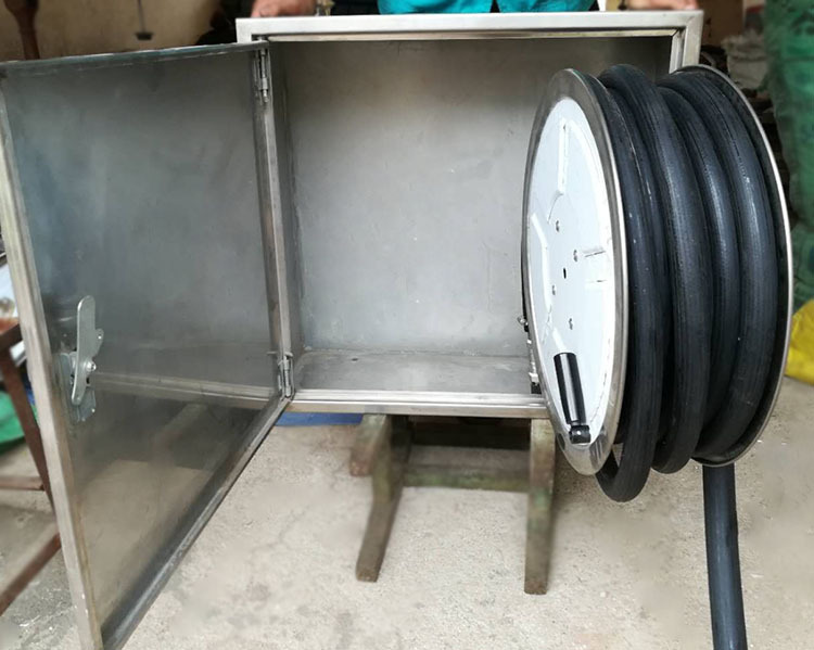 厂家订做 304不锈钢冲洗卷盘箱 煤场 栈桥冲洗器 冲洗水栓箱