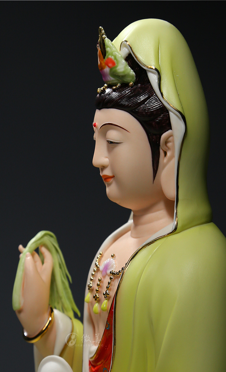 【上美】陶瓷眼睛菩萨眼光娘娘观音菩萨大慈大悲观音菩萨佛像摆件