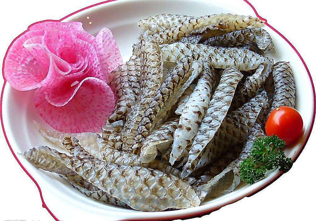 厂价直销冷冻水发产品鱼皮 自助餐特 四川火锅食材 可凉拌鱼皮