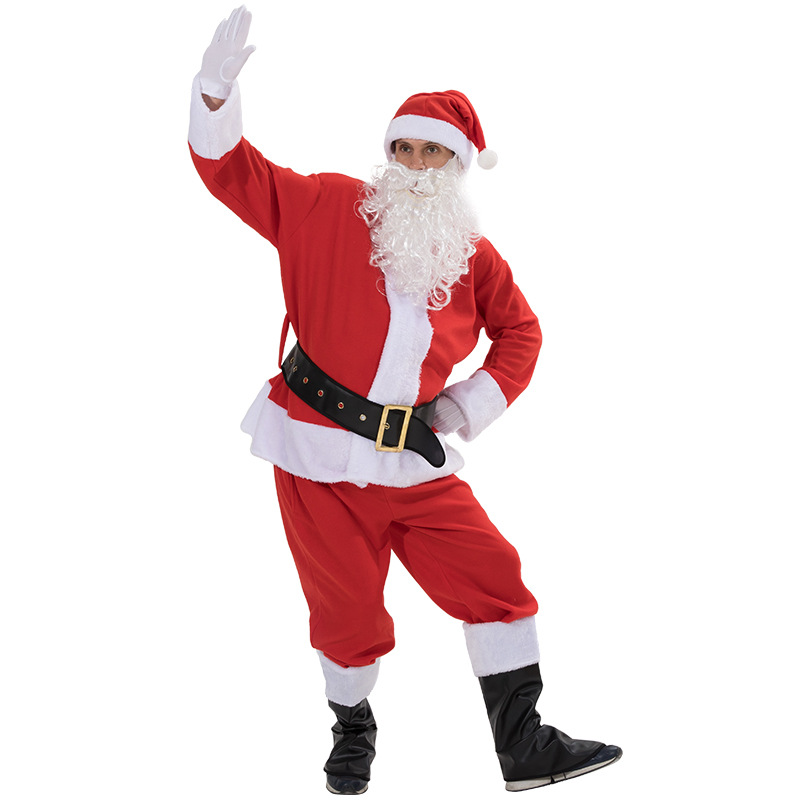 Factory in Stock Supply Santa Claus Suit Seven-Piece Festival Atmosphere Stage Drama Performance Costume