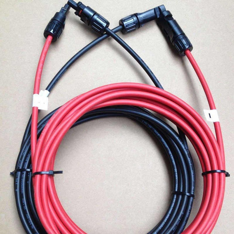 光伏线mc4连接器延长线加长线光伏专用线缆国标定做加工厂家直销,微商