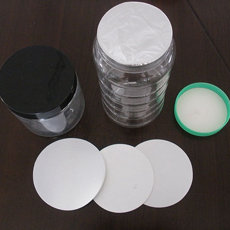 定做铝箔封口膜 pe感应带纸垫片 塑料瓶铝箔封口垫片 pp铝膜