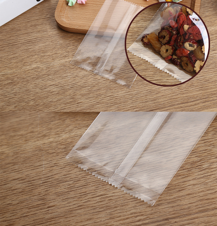 现货供应 多尺寸全透明锯齿机封月饼袋 中封食品包装袋 100个