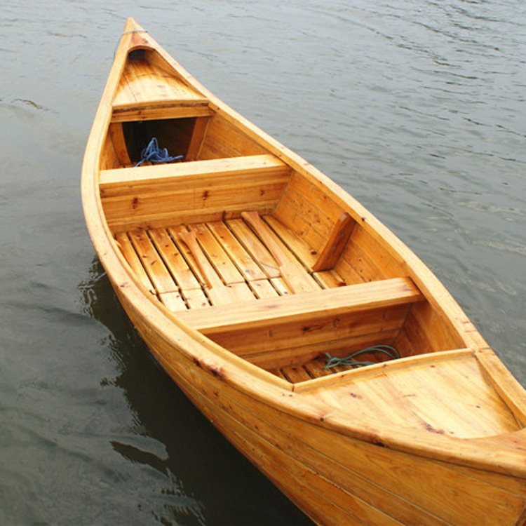 厂家热销 两头翘木船 仿古观光船 情侣休闲手划摄影小木船