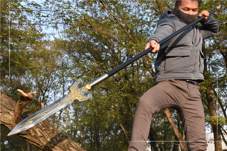 精品霸王枪刀剑十八般兵器长矛红缨枪霸王枪野猪矛武术扎枪未开刃