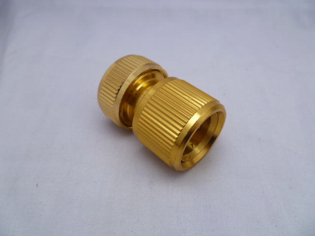 铝镀铜通水接头 4分通水快接洗车水枪快速接头 水管铝通水接头