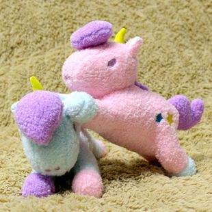 ins网红双子星独角兽公仔 可爱萌韩国女生趴趴小马玩偶毛绒玩具