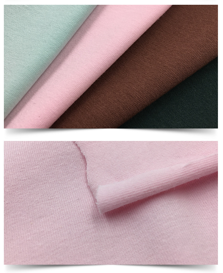 32s精棉拉架 纯棉莱卡棉布料 全棉弹力汗布 t恤内衣面料 棉毛布