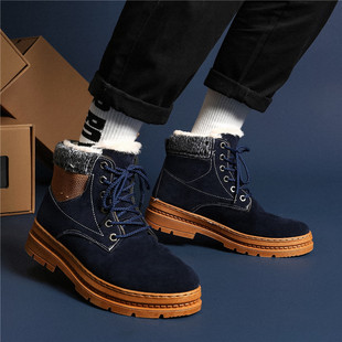 男靴子男士中筒棉靴