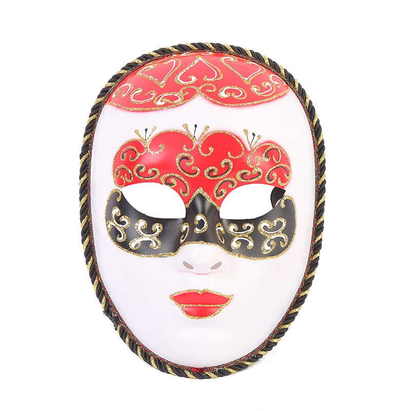 Factory Direct Sales New Halloween Masquerade Party Holiday Supplies Painted Face Mask Wholesale