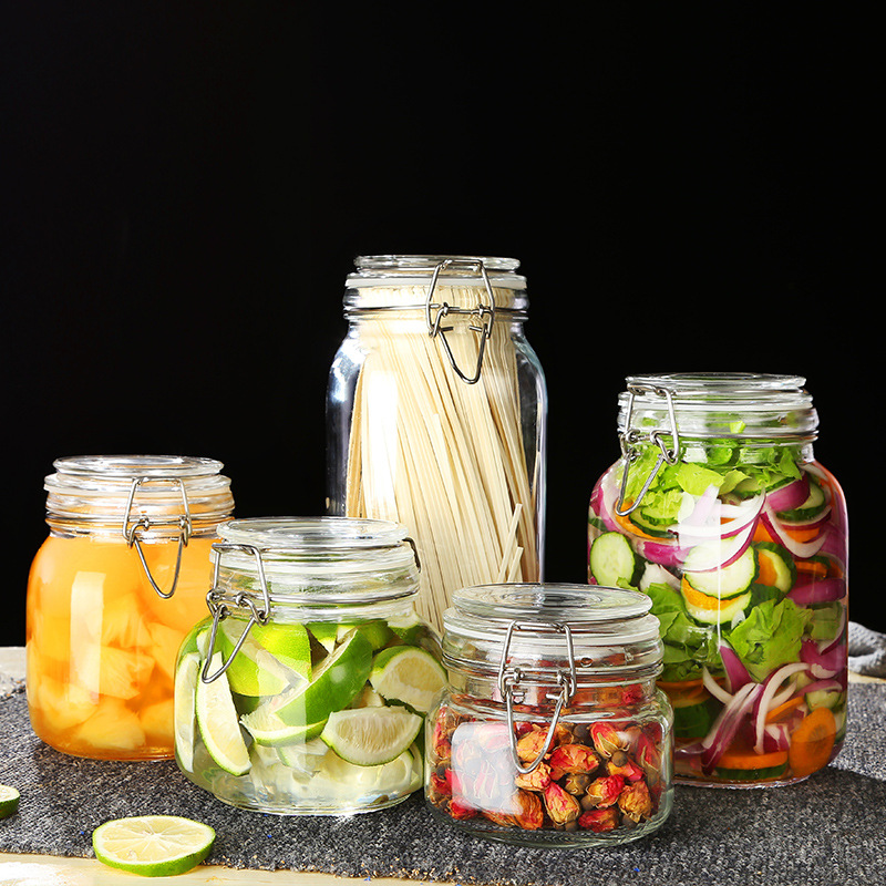 无铅玻璃密封罐食品果酱酵素瓶泡腌蜂蜜柠檬罐子带盖收纳储物罐