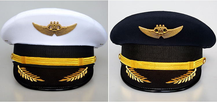 航空大盖帽空少帽国航机长帽 大檐帽 男女飞机师帽飞行员帽子包邮