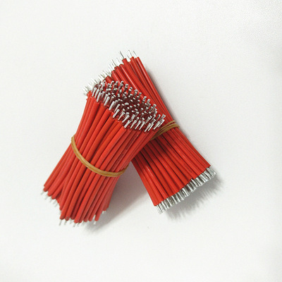 直销150mm长短线 ul3239硅胶线 24awg高温电子线 连接导线加工