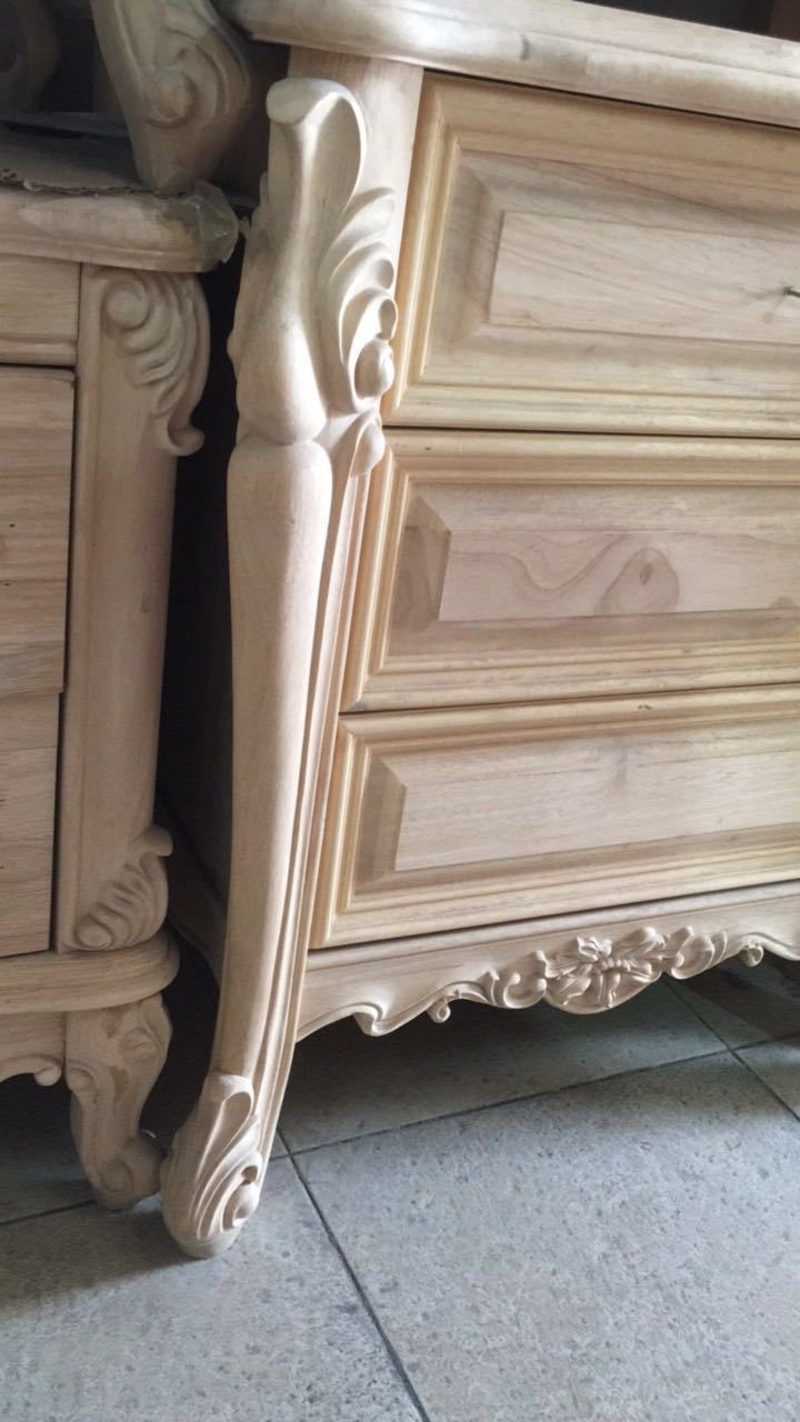 厂家批发 斗柜欧式实木斗柜欧式实木白茬家具白胚木架半成品家具