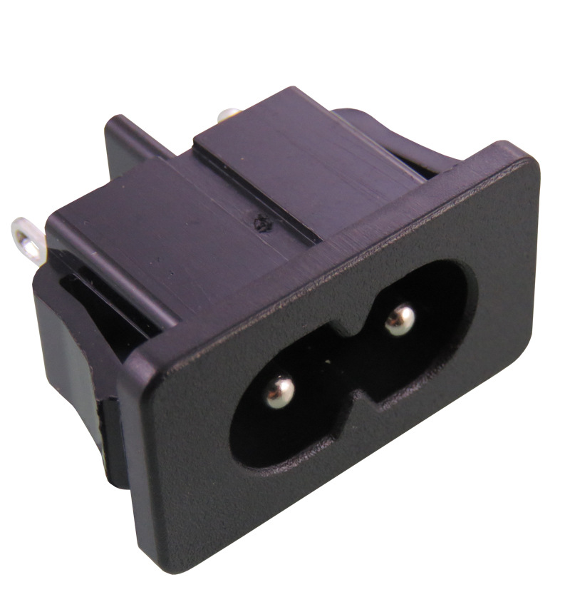 rf-180 两芯ac电源插座 实芯铜 安规标准iec 60320 c8公座 ac插座