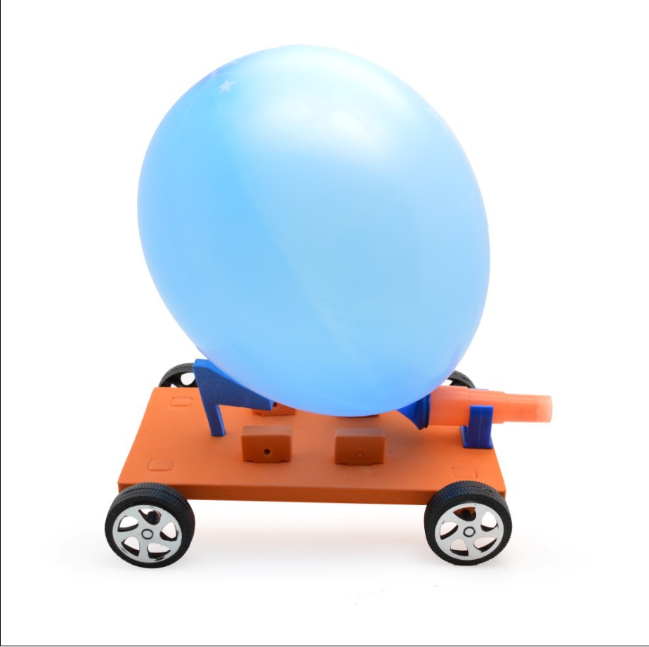 反冲小车 diy科技小制作科学实验器材儿童diy玩具气球反冲车