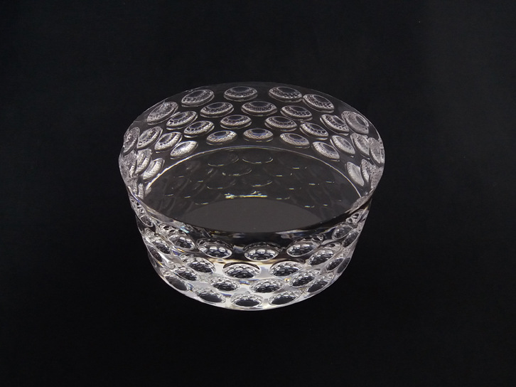 blg361# 86x68mm打凹圆饼 高尔夫椭圆水晶圆柱