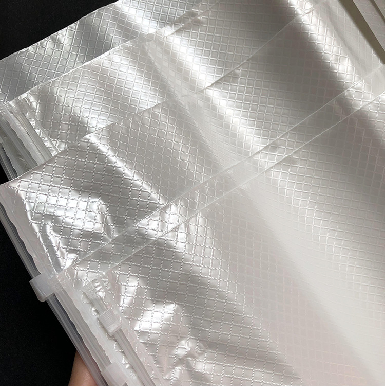 服装拉链袋子收纳pe格纹夹链自封袋衣服大号透明塑料包装袋可定制