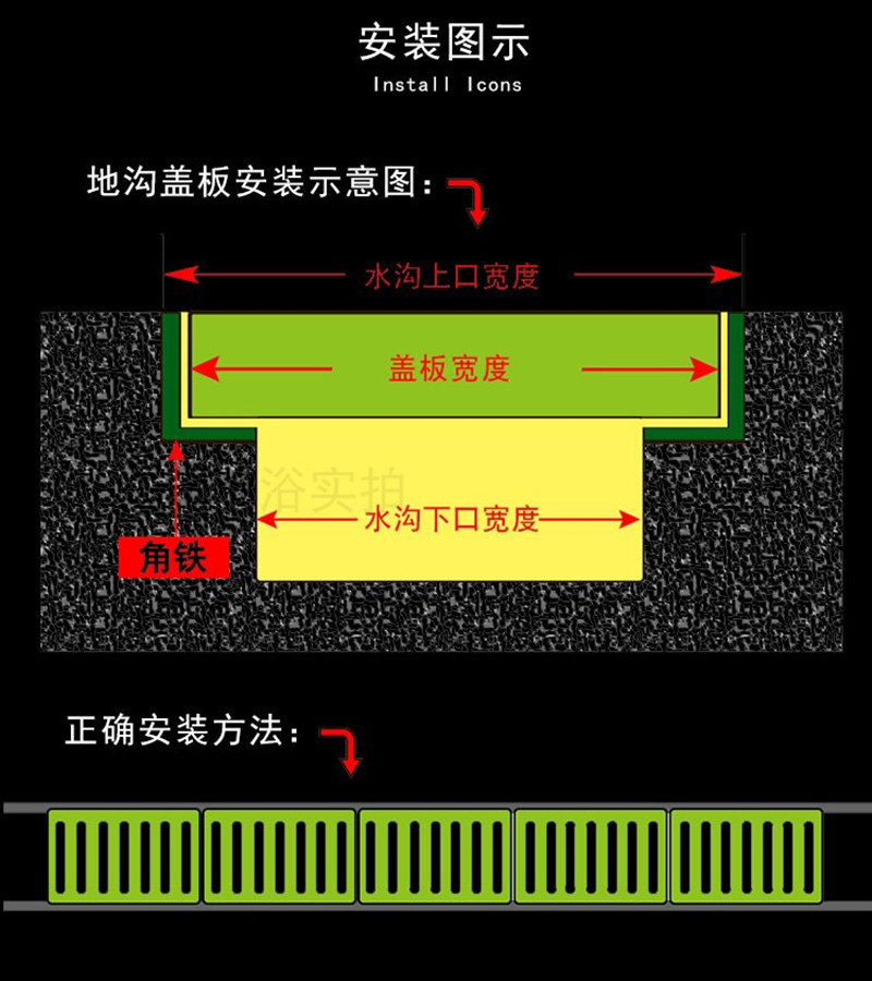 可定制厨房排水沟盖板防滑防鼠防蟑螂雨水篦子格栅不锈钢地沟盖板