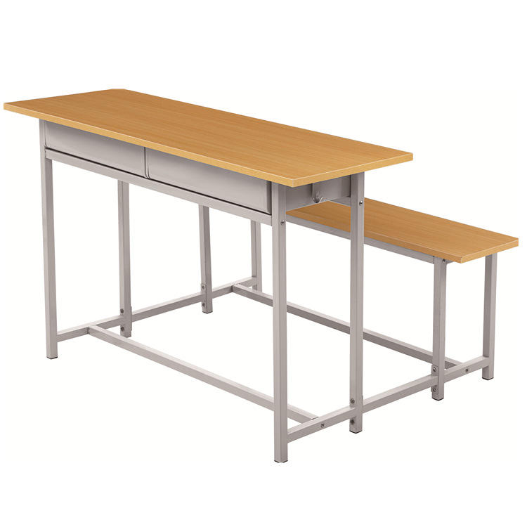 学生课桌椅 双人大中学课桌椅连体学习课桌椅全拆装款课桌椅