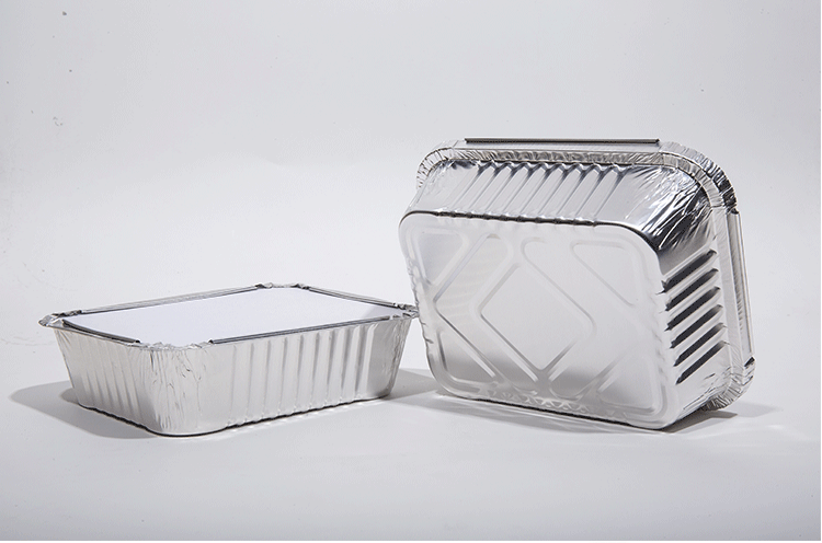 铝箔盒长方形一次性快餐盒烧烤金针菇锡纸盒含纸盖