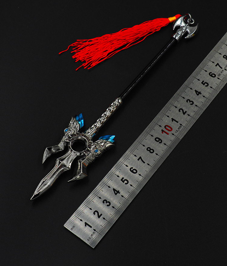 游戏兵器王者-吕布无双之魔cos道具兵器模型伸缩刀cos道具刀