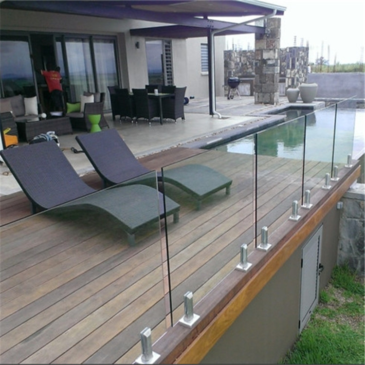不锈钢玻璃防护栏 室外阳台玻璃栏杆